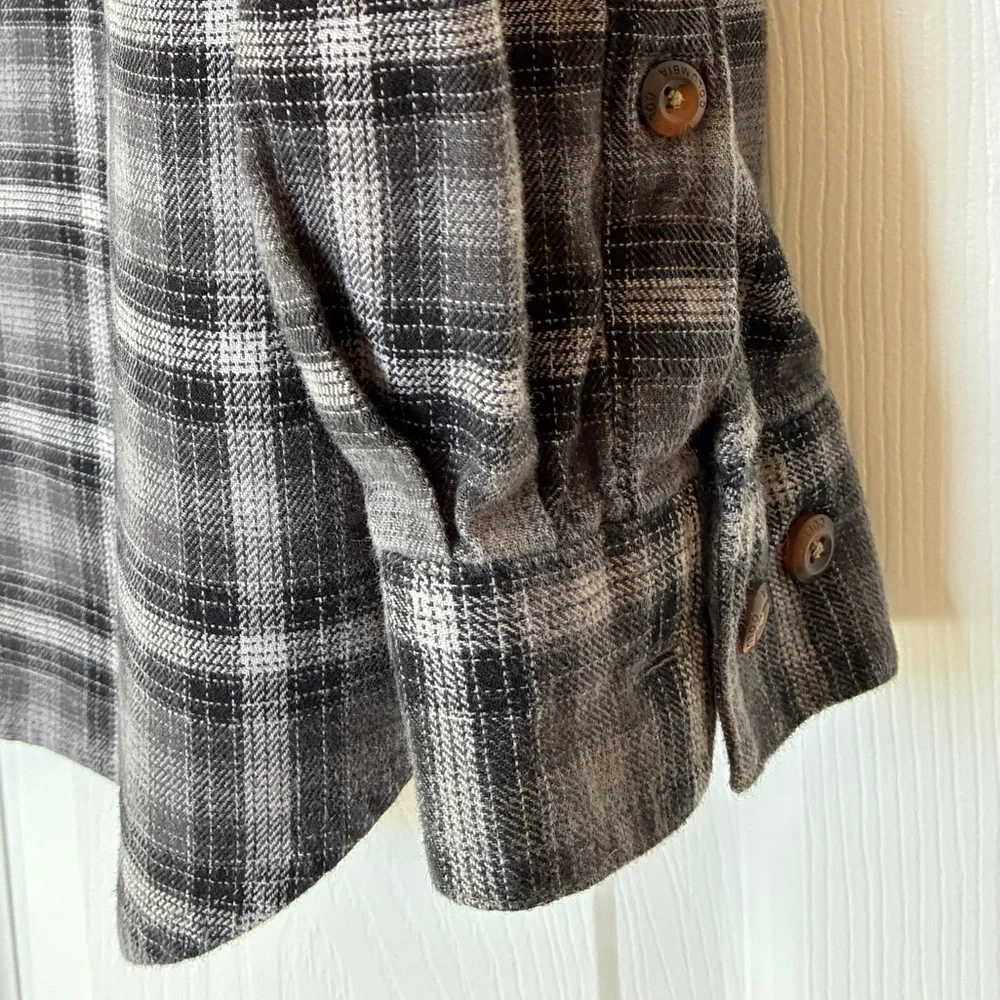 Columbia Flannel Shirt Men’s XL Gray Plaid Button Down Outdoor Layering Hiking - Picture 10 of 14